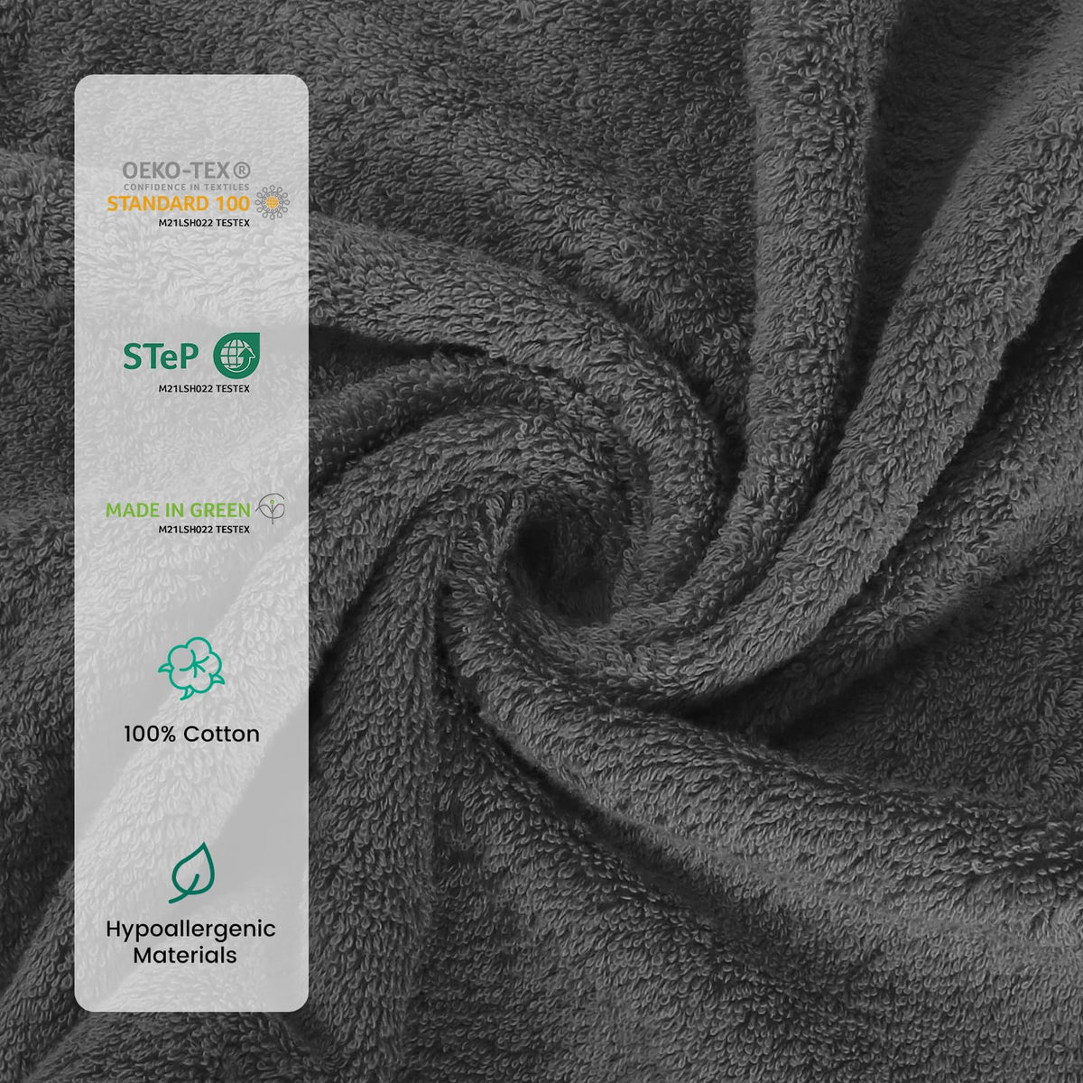 SEMAXE washcloths (13x13) soft cotton for everyday cleansing