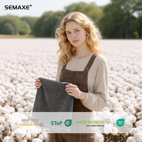 SEMAXE cotton loops enhance absorption for a comfortable towel-drying experience.