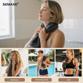 Machine washable SEMAXE towels stay soft after repeated cycles.
