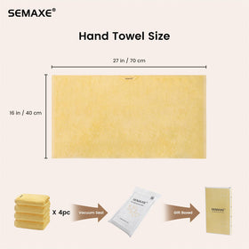 SEMAXE soft-absorbent cotton towels ready to dry hands quickly