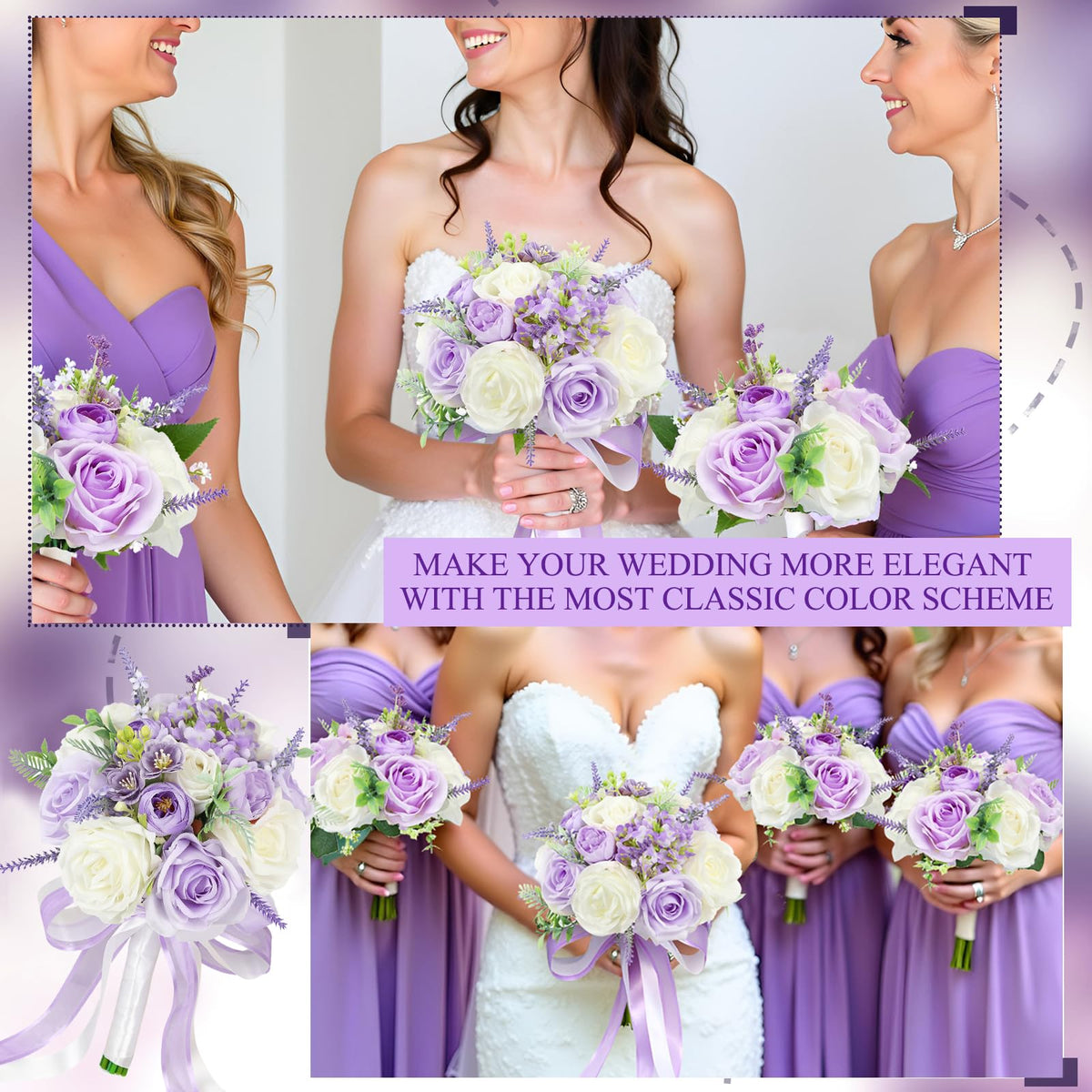 SEMONONIA Eustoma and baby's breath bouquet offers timeless ceremony accents.