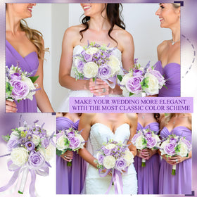SEMONONIA Eustoma and baby's breath bouquet offers timeless ceremony accents.