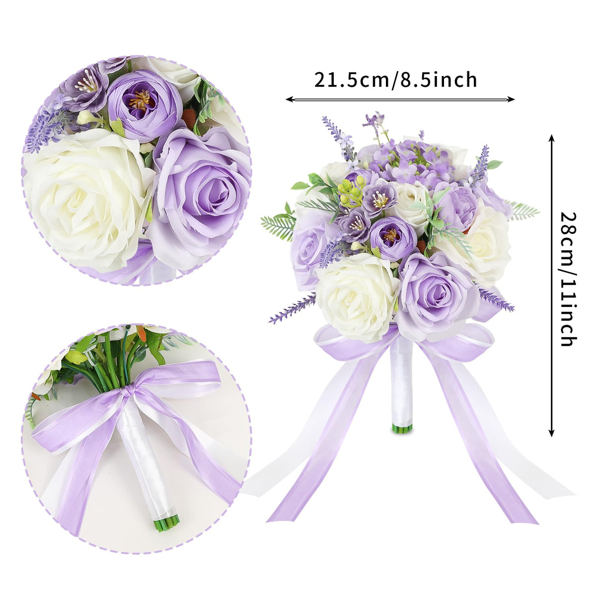SEMONONIA Lilac hydrangea bouquet enhances lush centerpieces and aisle decor.
