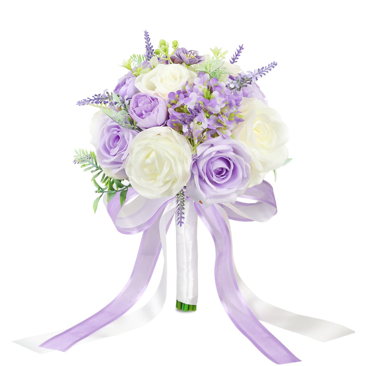 SEMONONIA Bride Bouquet with lilac roses for long-lasting wedding decor.