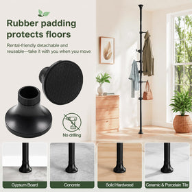 Sempicad coat rack in living room creates tidy entryway storage.