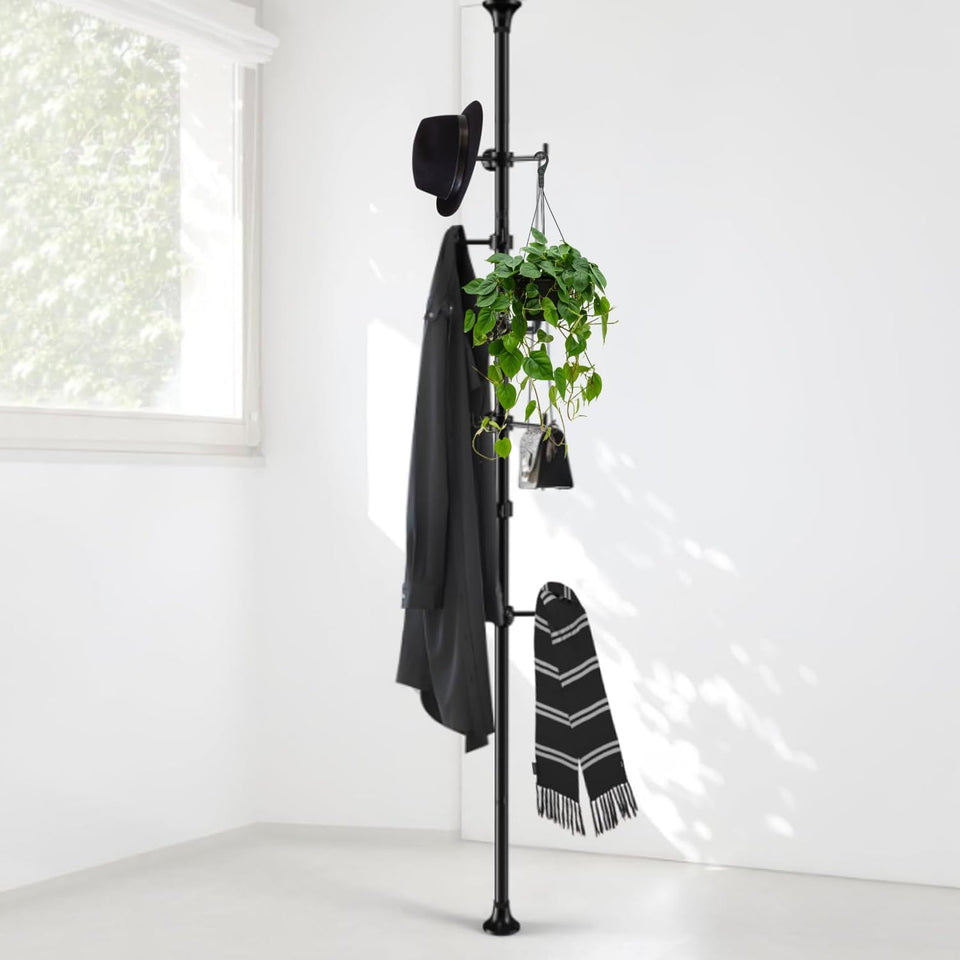 Sempicad coat rack stand base provides stable support for coats and bags.