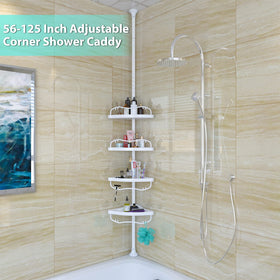 Sempicad shower caddy bottom hooks organize more items neatly.