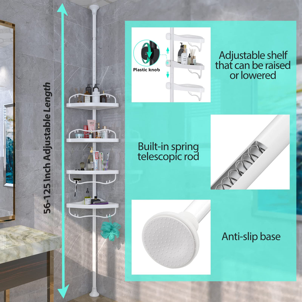Sempicad white finish offers a modern look in any bathroom.