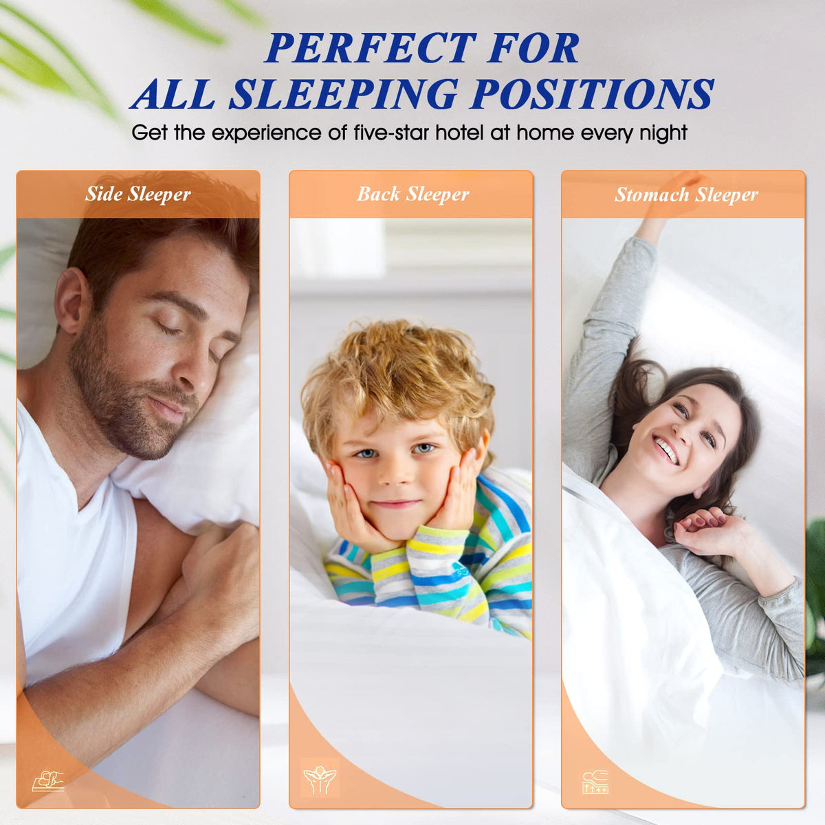 SEMZSOM OEKO-TEX certified pillows ensure safe materials for sensitive skin.