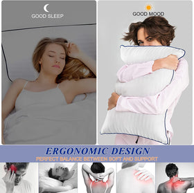 SEMZSOM pillow shell is breathable microfiber, keeping air circulating for cooler sleep.