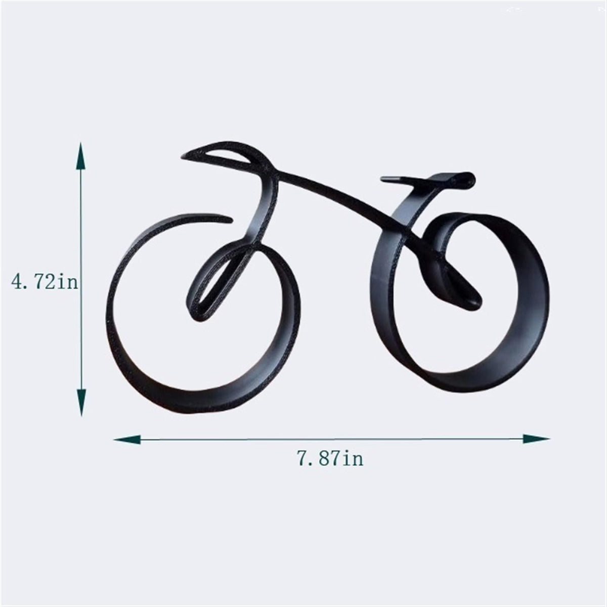 SENIDIKE minimalistic bicycle sculpture, side view, ideal desk decor for a modern vibe.