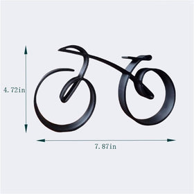 SENIDIKE minimalistic bicycle sculpture, side view, ideal desk decor for a modern vibe.