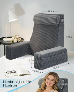 Seniny armrest-pillow-with-pockets keeps remotes and books within easy reach.