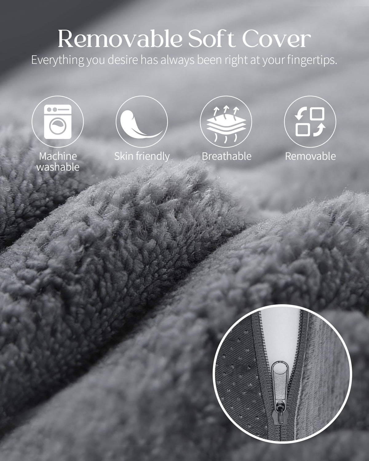 Seniny no-assembly-needed design means instant fluffing and ready use.