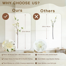 Senjie bendable cherry blossom stems allow easy shaping for custom designs