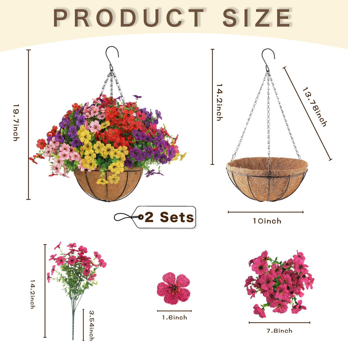 Senjie durable plastic flowers with bendable stems for shaping.