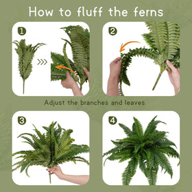 Senjie fern pedestal display adds height and serenity