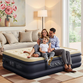 SENNOUL mattress inflates in about two minutes for guests.