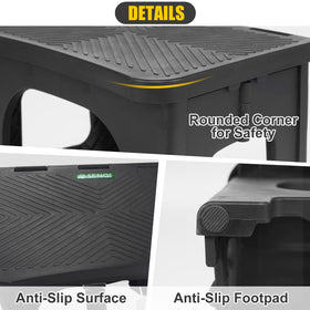 SENQI step stool shown in kitchen use for elevated cabinets.