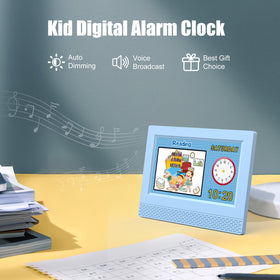 SENXINGYAN clock sleep-mode interface demonstrates night-friendly brightness control