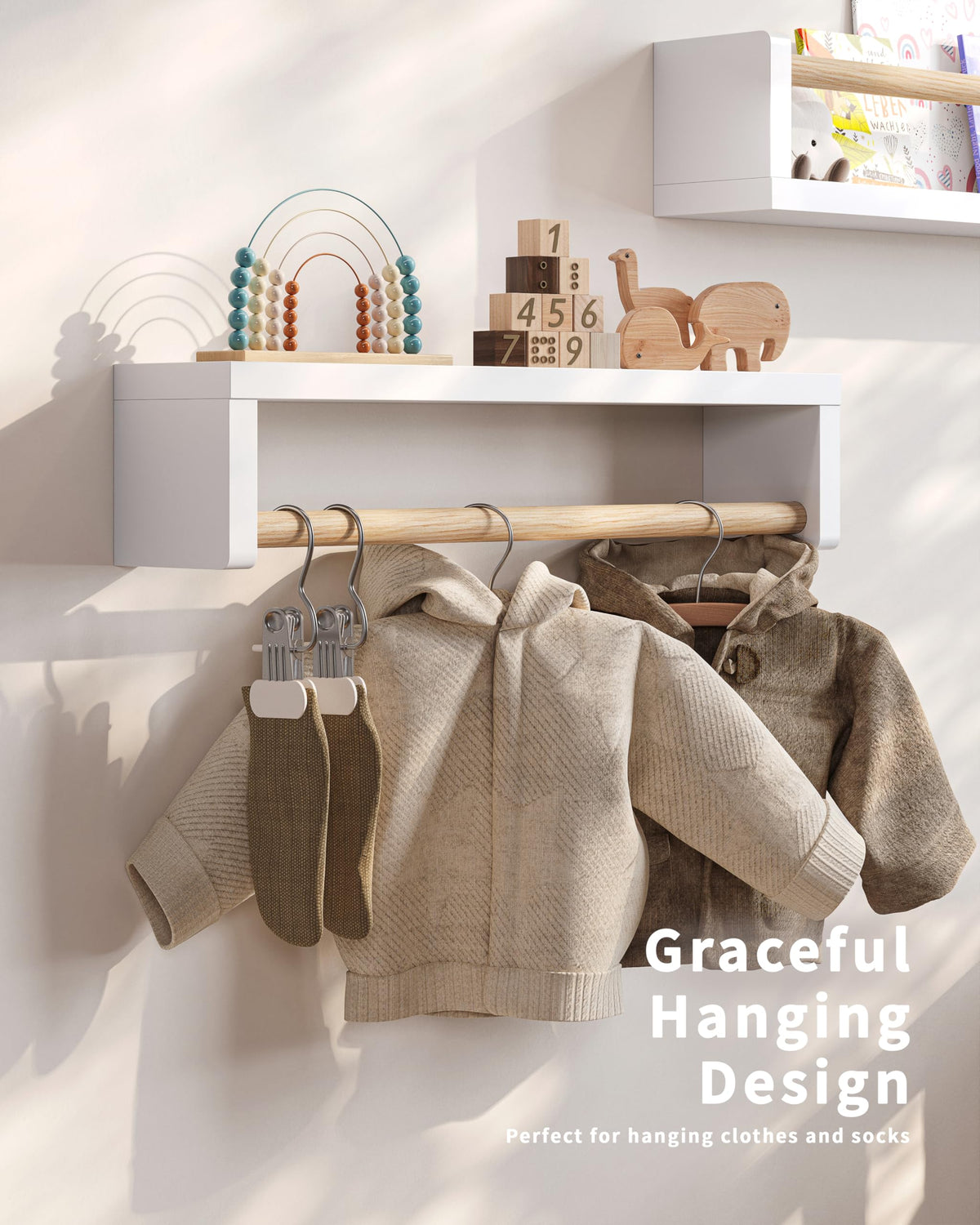 Seocry floating shelves with modern design save space in small rooms.