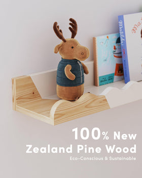 Seocry 17-inch shelf provides ample space for books and small items.