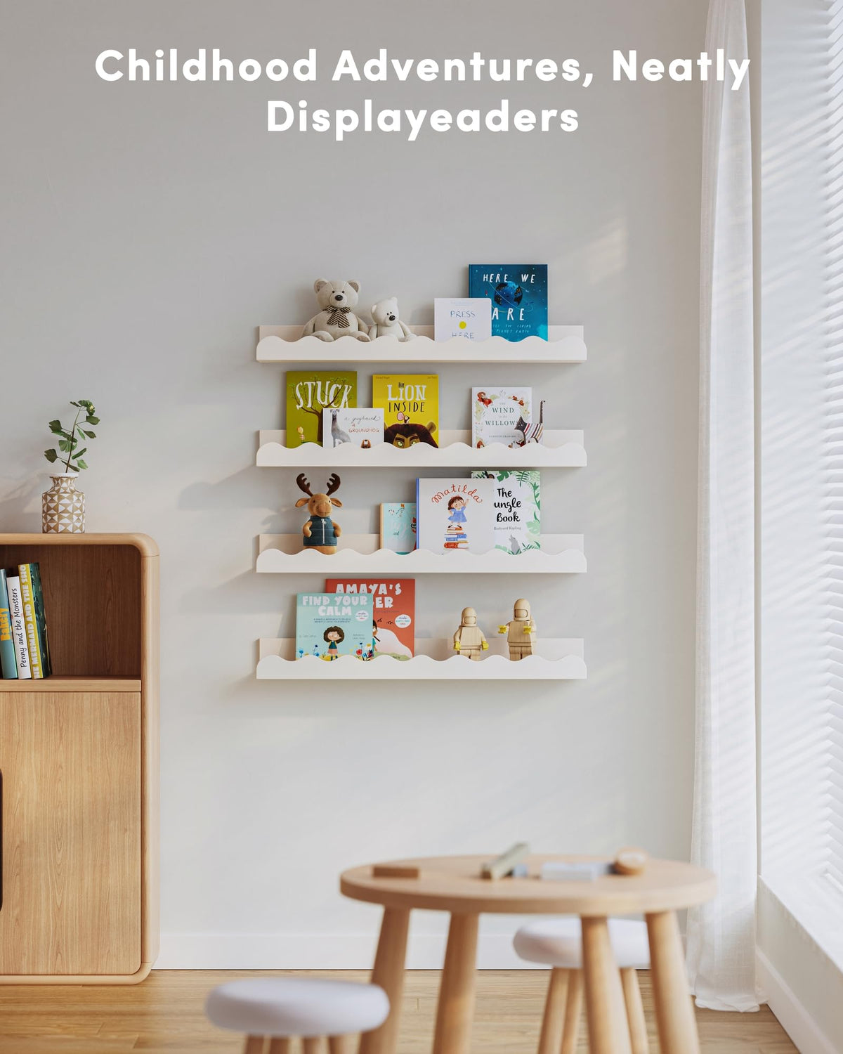 Seocry kid-friendly storage solution keeps play area tidy and organized.