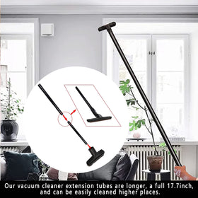 Seovmri extension wand extends reach to clean ceilings and under furniture.