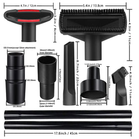 Seovmri 1-3/8 to 1-1/4 inch converter broadens attachment options.