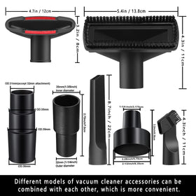 Seovmri 1-3/8 to 1-1/4 inch converter widens attachment compatibility