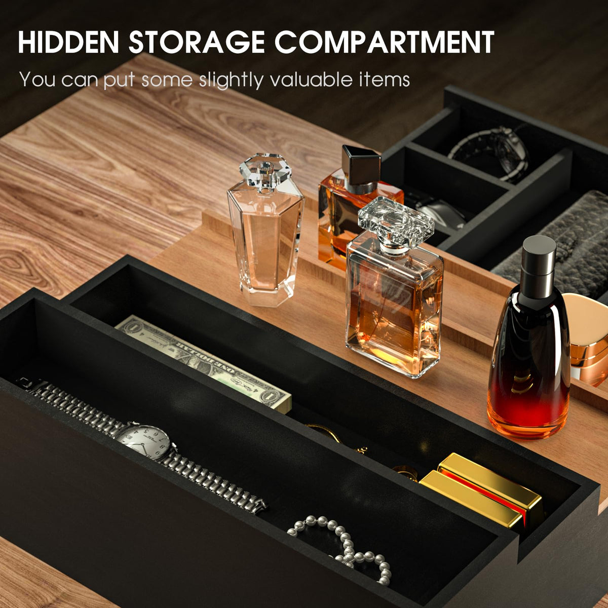 Sephyroth multi-layer perfume organizer keeps bottles neatly categorized.