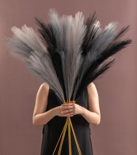 SeptCat pampas 45inch stems bouquet shows tall fluffy grass for a chic boho centerpiece