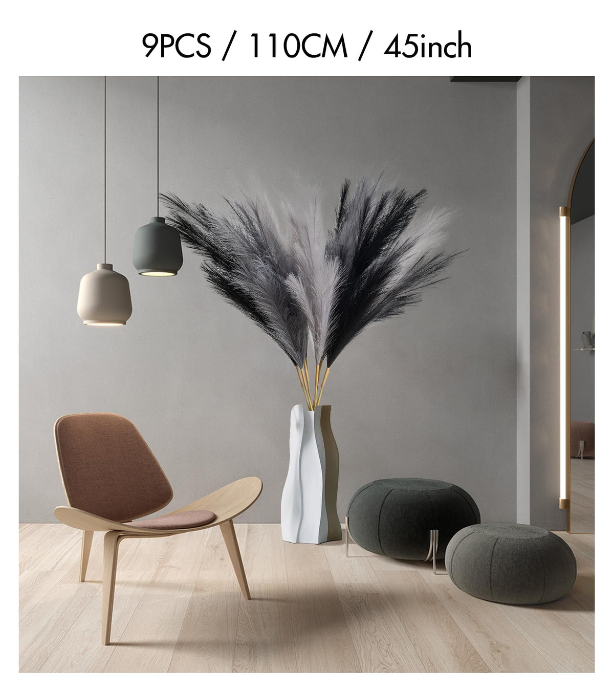 SeptCat pampas grass display features soft silk blades for long-lasting allergen-free decor