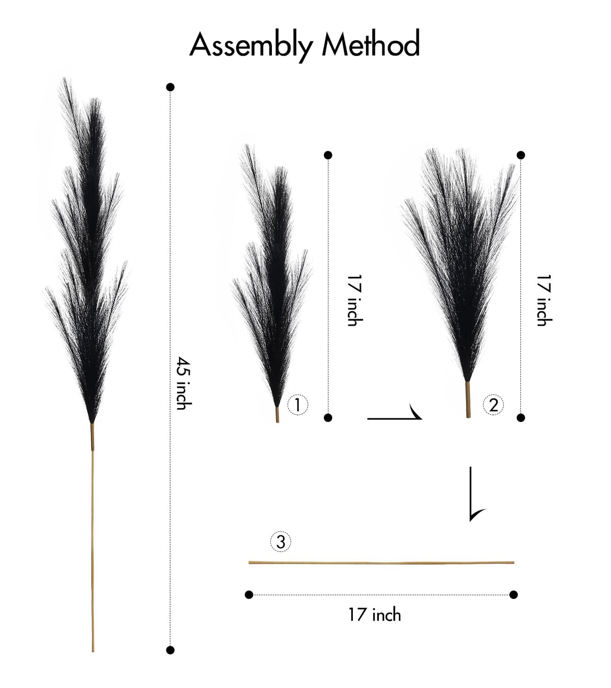 SeptCat pampas grass in soft gray tones adds modern elegance to any room