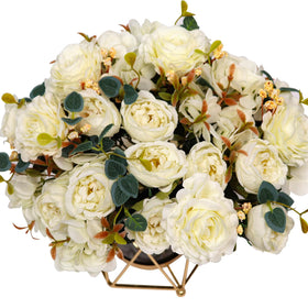 SEPTDECOR artificial flowers in vase, versatile farmhouse decor that stays fresh-looking.