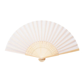Sepwedd cream bamboo hand fan open, elegant bridal prop for dancing