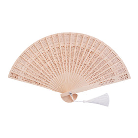 Sepwedd hand fan set with organza bags and tassels, perfect party favors