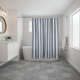 Serafina Home 72x72 curtain installation with reinforced eyelets for easy hanging.