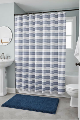 Serafina Home jacquard weave adds texture to everyday bathroom use.