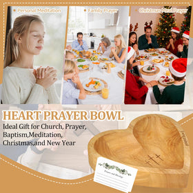 Sereficy Mother's Day gift idea: wooden heart prayer bowl.
