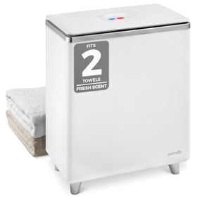 SereneLife luxury rectangle towel warmer holds two towels for instant warmth.