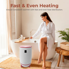 SereneLife towel warmer built-in timer enables 15–60 minute sessions.