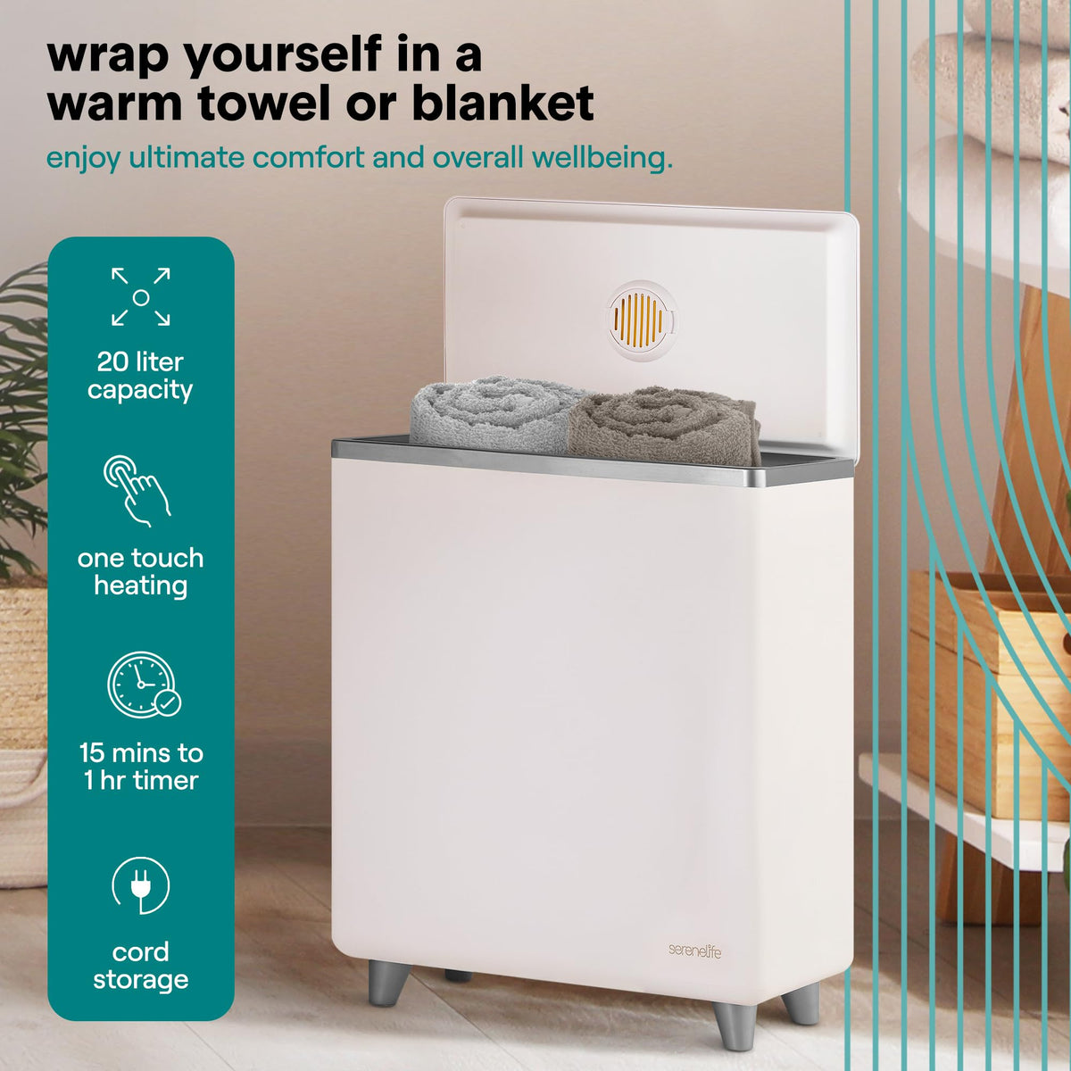 SereneLife portable design lets you move the unit around.