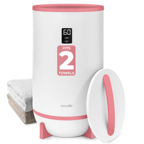 SereneLife towel warmer top view, compact and spa-ready for cozy warmth.