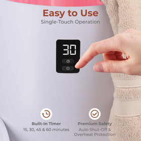 SereneLife towel warmer holds two large towels for family warmth and comfort.