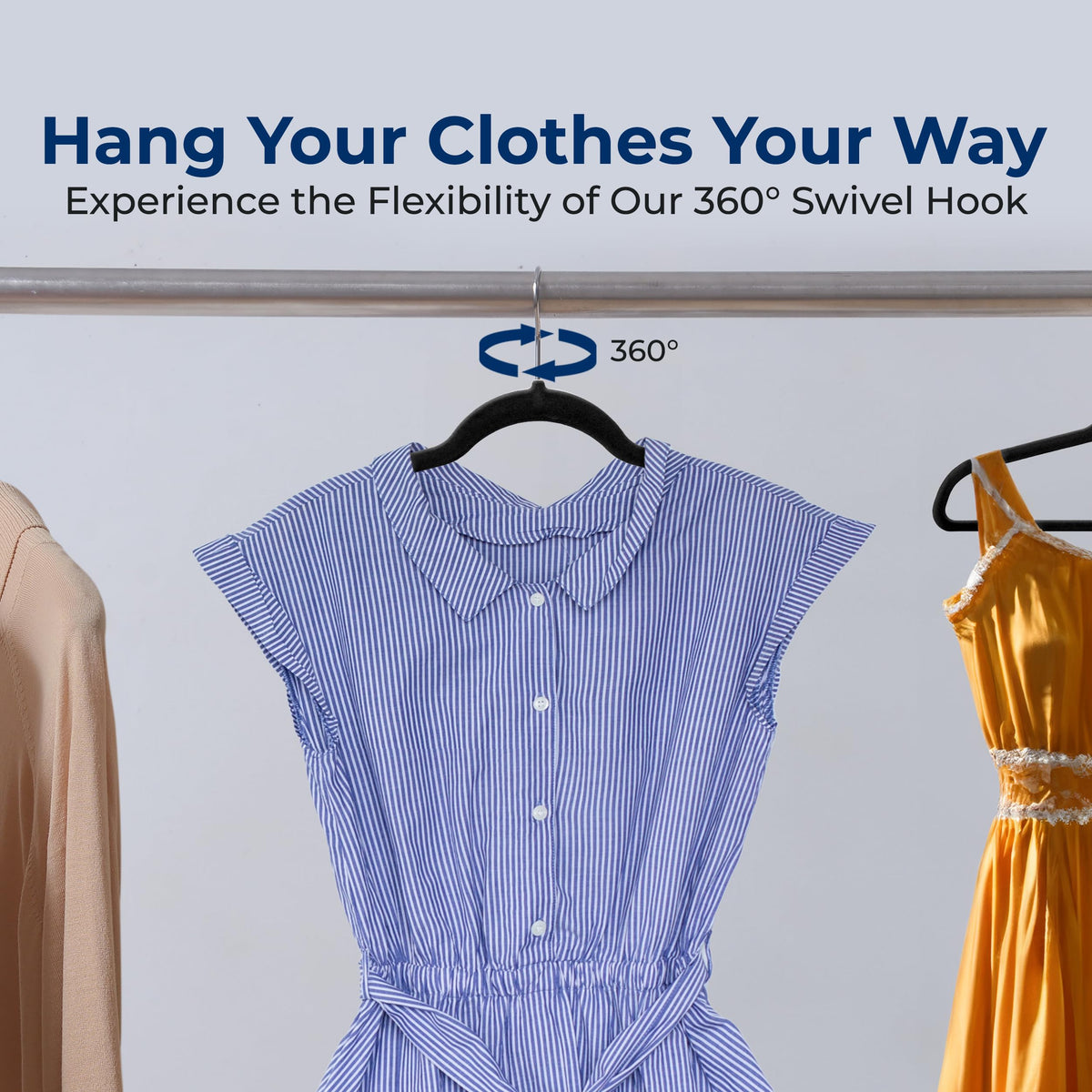 SereneLife velvet hanger set improves closet organization and outfit planning.