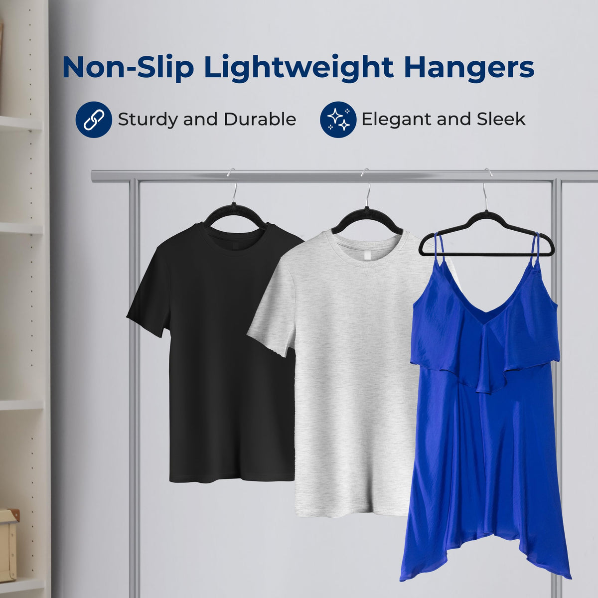SereneLife velvet hanger supports up to 10 lb for heavier items.