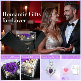 Sereney LED-lit gift box opens automatically to reveal the necklace.