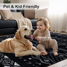 SERISSA pet friendly rug resists hair and dander for easy maintenance