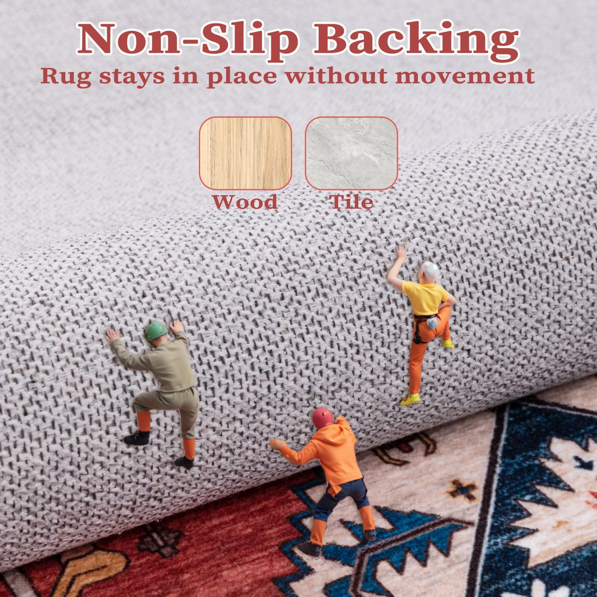 SERISSA machine washable rug for quick, effortless cleanup.